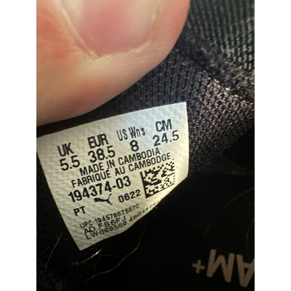 PUMA Wired Unisex Kids Athletic Sneaker Black Lace-Up Mesh Low Top US 8 - Picture 8 of 10